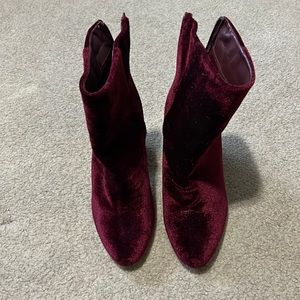 Shoedazzle Burgundy Ankle Boots